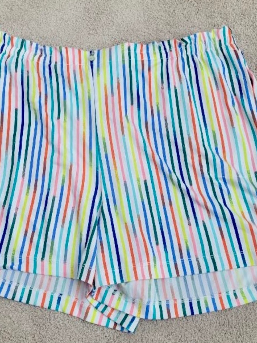 CUDDL DUDS Women's Multicolored Striped Shorts Size Large